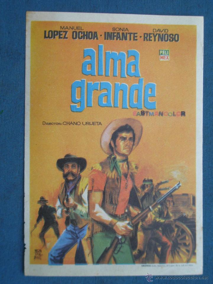 Cine: PROGRAMA DE MANO . ALMA GRANDE . SIN PUBLICIDAD . - Foto 1