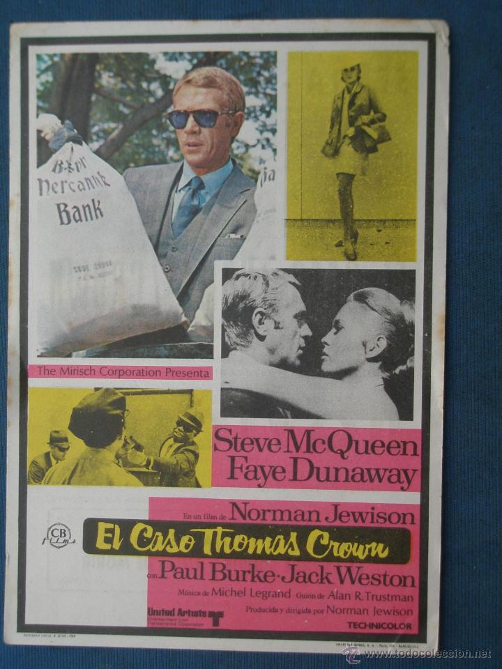 Cine: PROGRAMA DE MANO . EL CASO THOMAS CROWN , CON PUBLICIDAD . - Foto 1