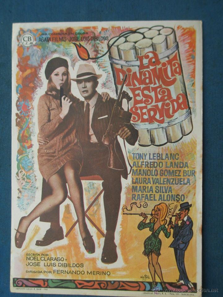 Cine: PROGRAMA DE MANO . LA DINAMITA ESTA SERVIDA , SIN PUBLICIDAD . - Foto 1