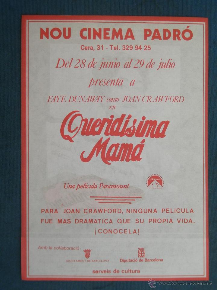 Cine: PROGRAMA DE MANO . QUERIDISIMA MAMA . CON PUBLICIDAD .( VER FOTO ADICIONAL ). - Foto 2