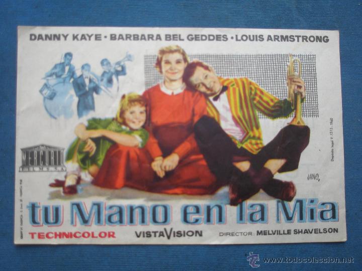 Cine: PROGRAMA DE MANO . TU MANO EN LA M&Iacute;A , SIN PUBLICIDAD . - Foto 1