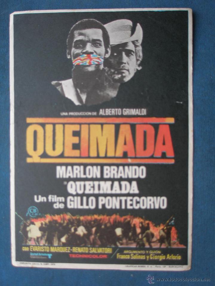 Cine: PROGRAMA DE MANO . QUEIMADA . SIN PUBLICIDAD . - Foto 1