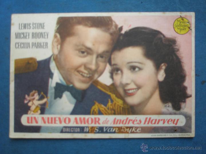 Cine: PROGRAMA DE MANO . UN NUEVO AMOR . SIN PUBLICIDAD . - Foto 1