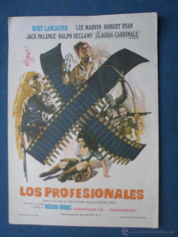 Cine: PROGRAMA DE MANO . LOS PROFESIONALES . SIN PUBLICIDAD . - Foto 1