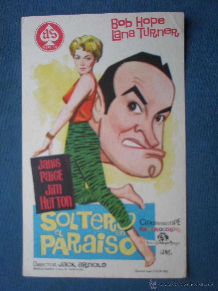 Cine: PROGRAMA CINE . SOLTERO EN EL PARAISO , SIN PUBLICIDAD , CINE DE MATAR&Oacute; . - Foto 1