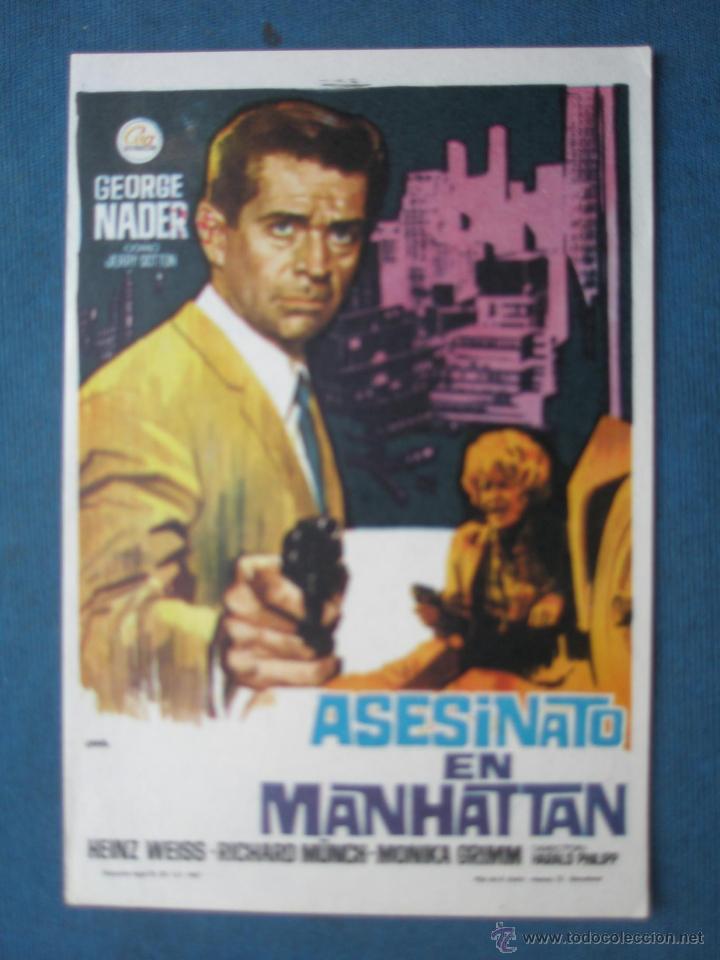 Cine: PROGRAMA DE MANO . ASESINATO EN MANHATTAN . SIN PUBLICIDAD . - Foto 1