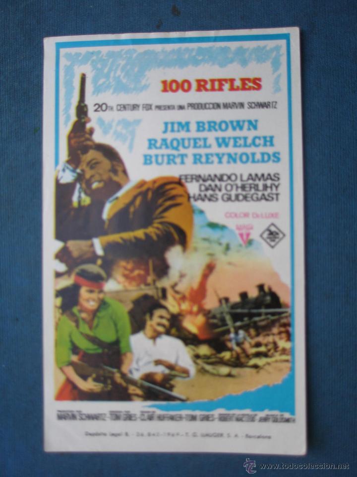 Cine: PROGRAMA DE MANO . 100 RIFLES . SIN PUBLICIDAD . - Foto 1