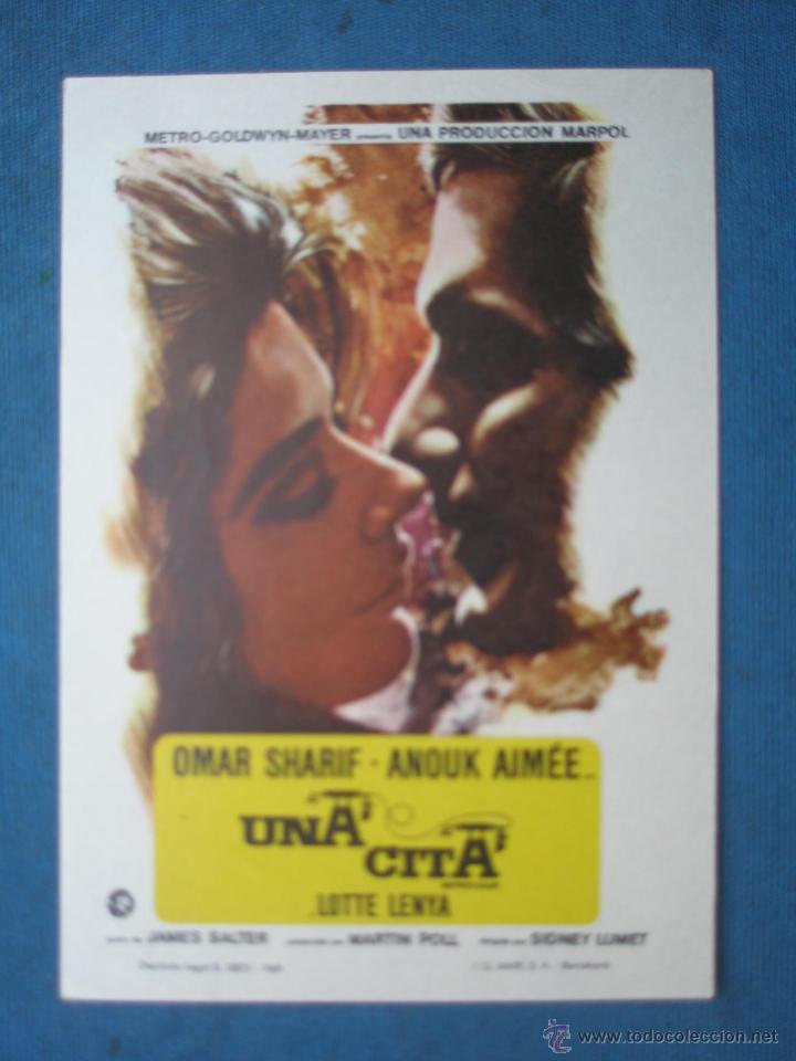 Cine: PROGRAMA DE MANO . UNA CITA . SIN PUBLICIDAD . - Foto 1