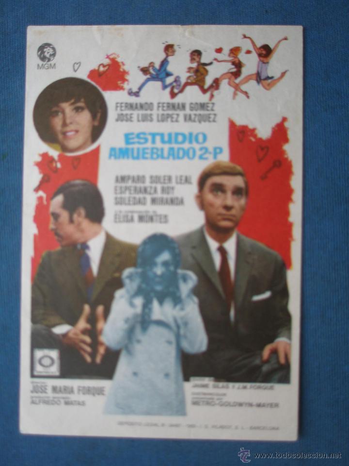 Cine: PROGRAMA DE MANO . ESTUDIO AMUEBLADO 2-P. SIN PUBLICIDAD . - Foto 1