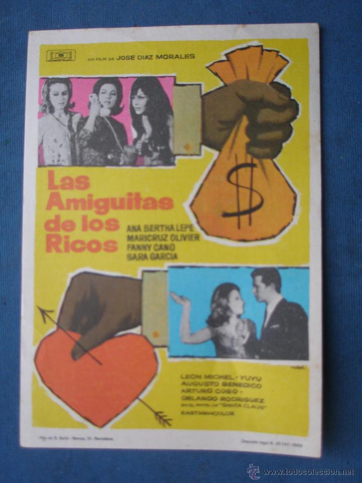 Cine: PROGRAMA DE MANO . LAS AMIGUITAS DE LOS RICOS . SIN PUBLICIDAD . - Foto 1