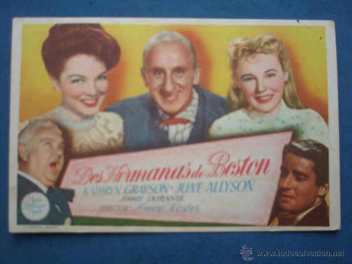 Cine: PROGRAMA DE MANO . DOS HERMANAS DE BOSTON . SIN PUBLICIDAD . - Foto 1