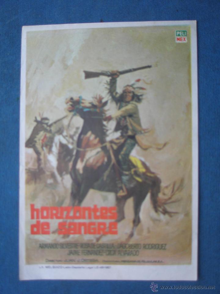 Cine: PROGRAMA DE MANO . HORIZONTES DE SANGRE . SIN PUBLICIDAD . - Foto 1