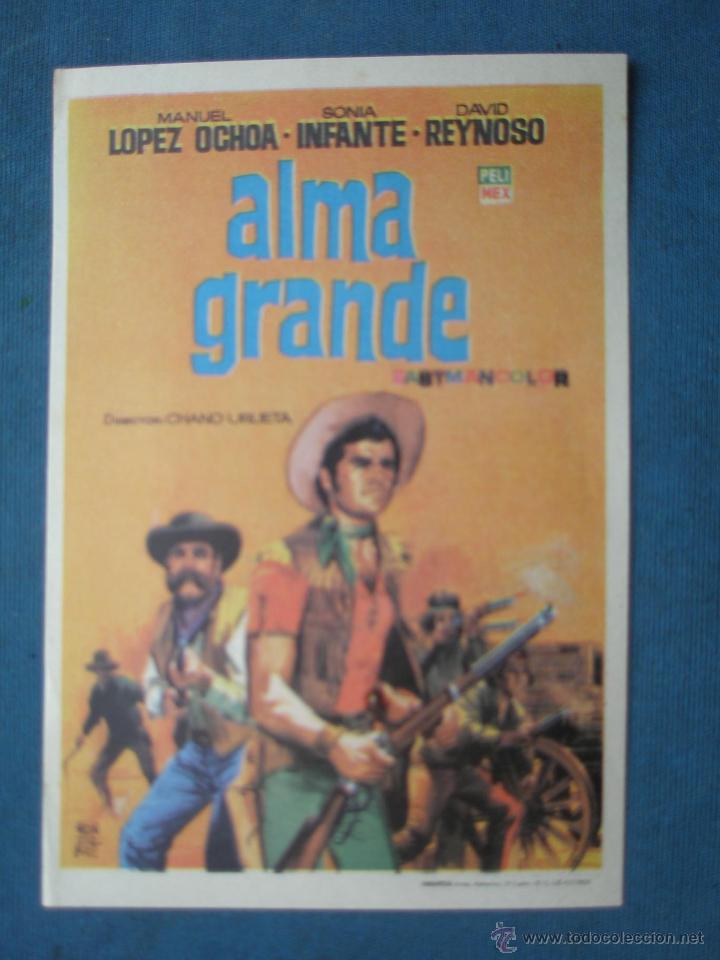 Cine: PROGRAMA DE MANO . ALMA GRANDE . SIN PUBLICIDAD . - Foto 1