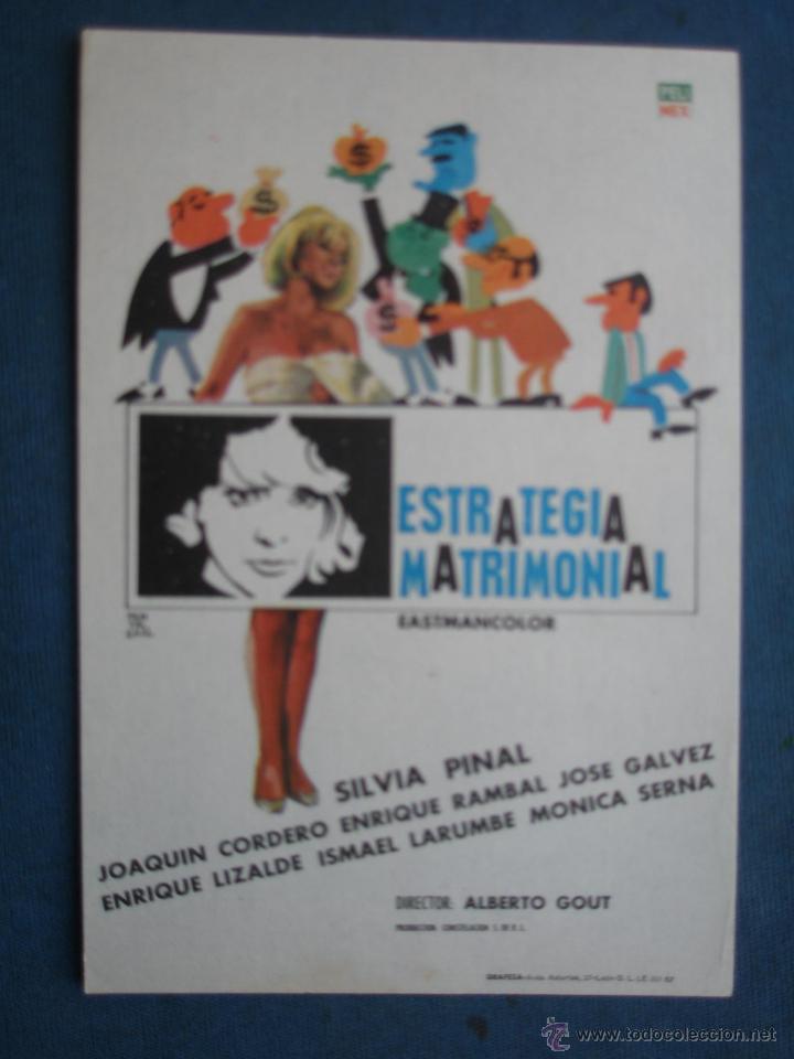 Cine: PROGRAMA DE MANO . ESTRATEGIA MATRIMONIAL . SIN PUBLICIDAD . - Foto 1