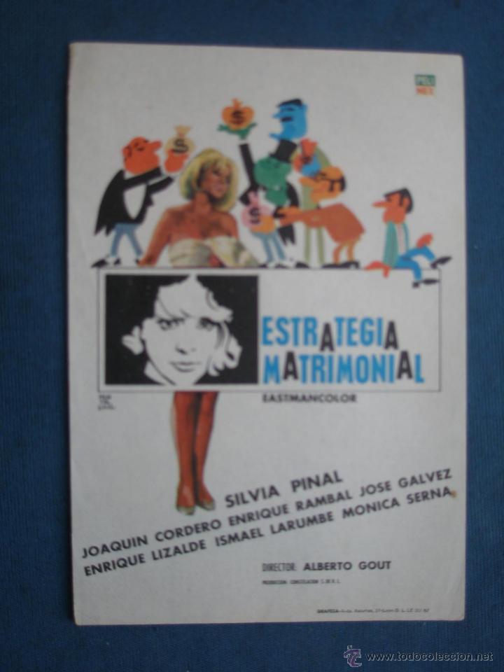 Cine: PROGRAMA DE MANO . ESTRATEGIA MATRIMONIAL . SIN PUBLICIDAD . - Foto 1