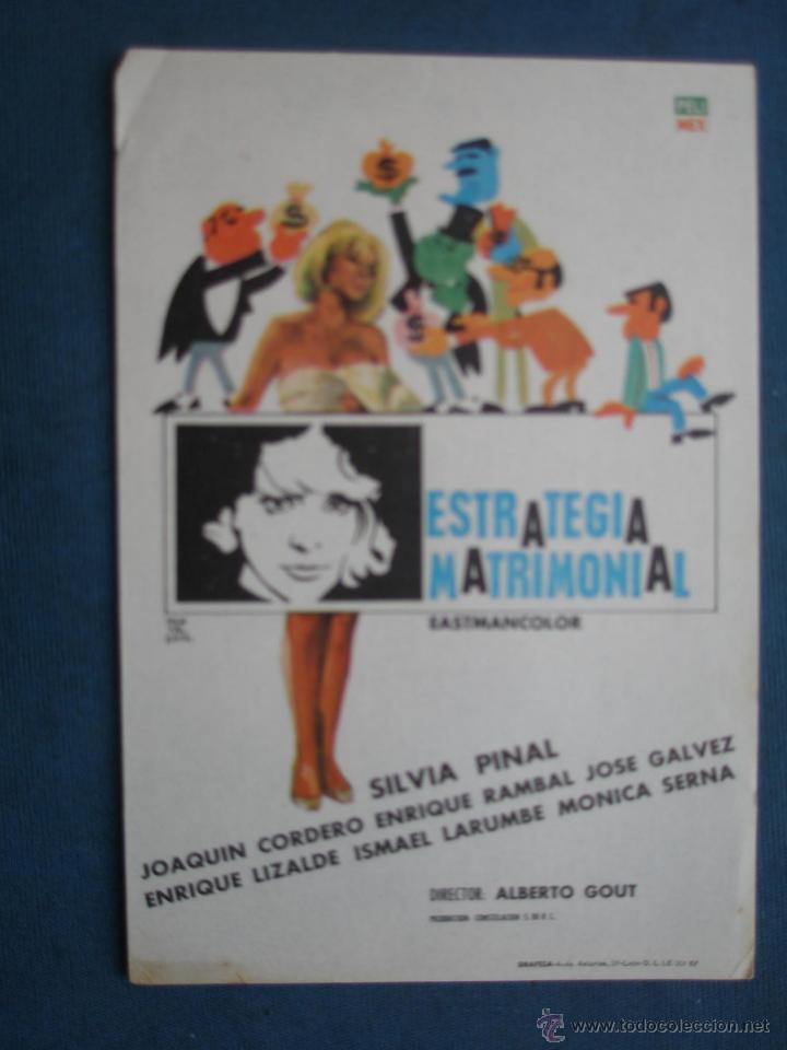 Cine: PROGRAMA DE MANO . ESTRATEGIA MATRIMONIAL . SIN PUBLICIDAD . - Foto 1
