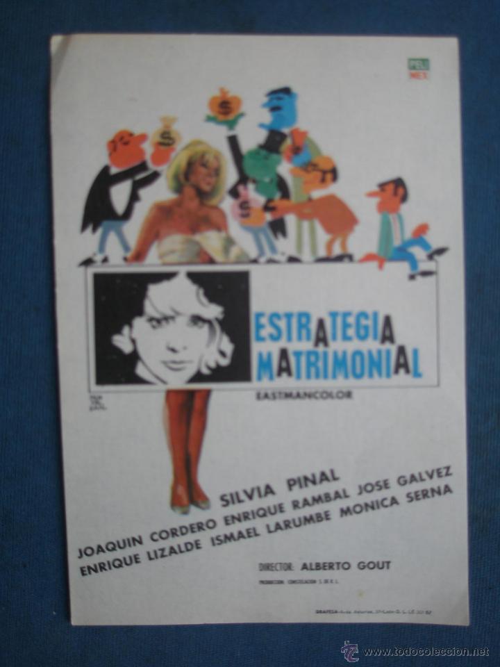 Cine: PROGRAMA DE MANO . ESTRATEGIA MATRIMONIAL . SIN PUBLICIDAD . - Foto 1