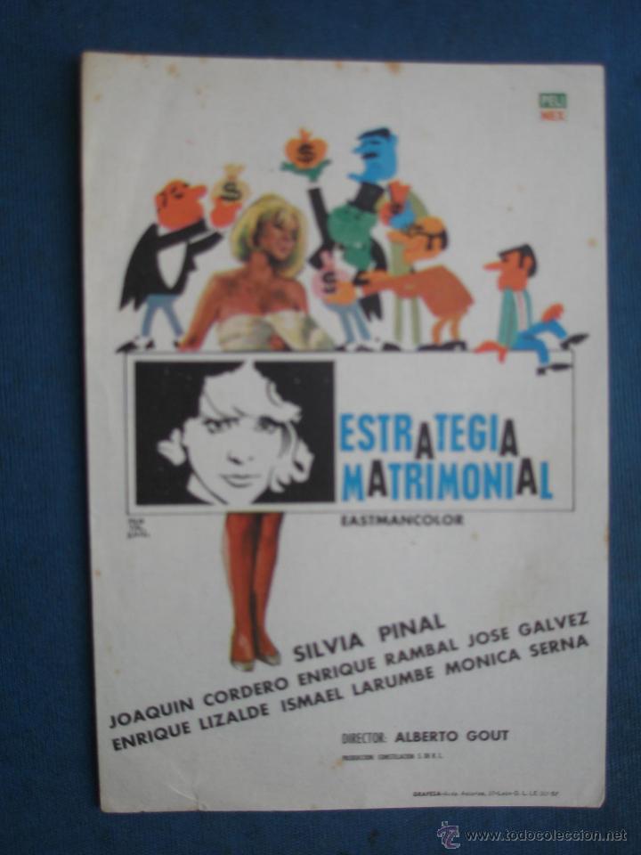 Cine: PROGRAMA DE MANO . ESTRATEGIA MATRIMONIAL . SIN PUBLICIDAD . - Foto 1
