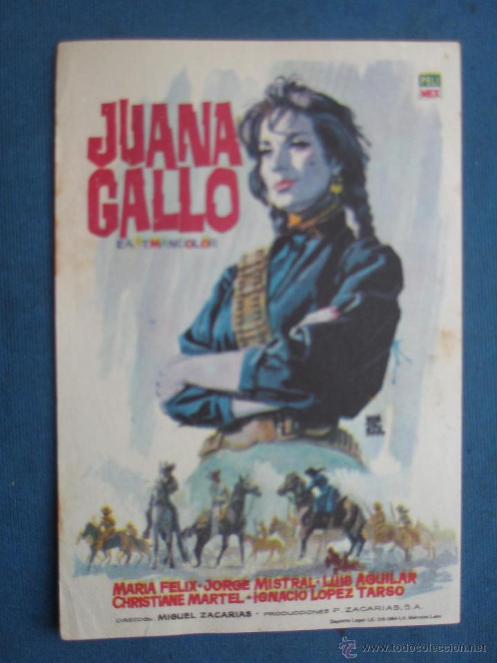 Cine: Programa de Mano . JUANA GALLO . Sin Publicidad . - Foto 1
