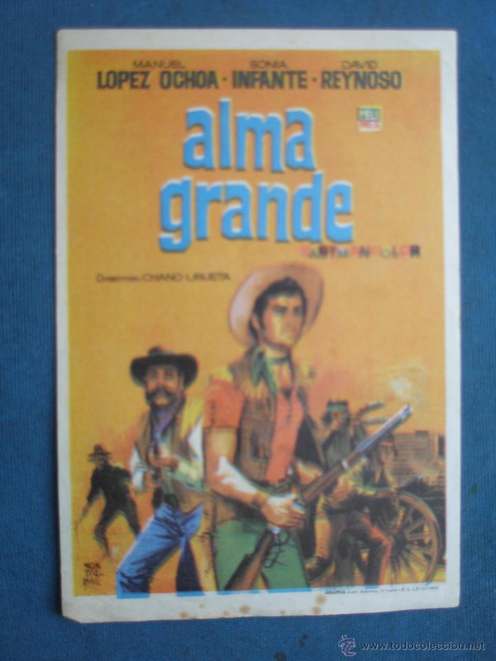 Cine: PROGRAMA DE MANO . ALMA GRANDE . SIN PUBLICIDAD . - Foto 1