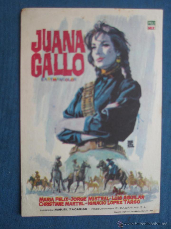Cine: PROGRAMA DE MANO . JUANA GALLO , SIN PUBLICIDAD . - Foto 1