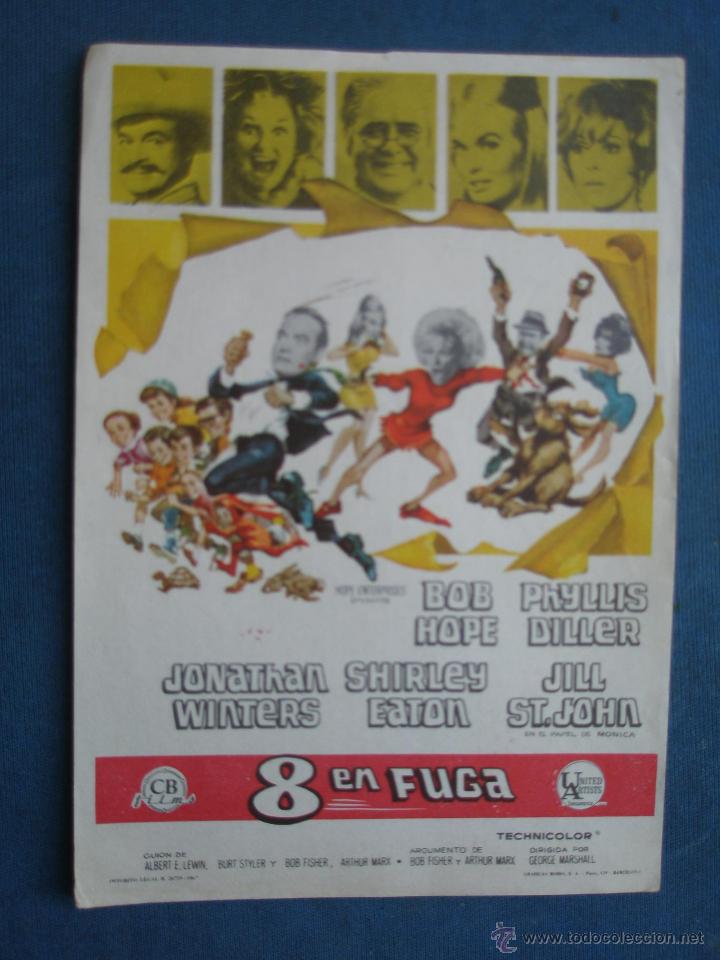 Cine: PROGRAMA DE MANO . 8 EN FUGA . SIN PUBLICIDAD . - Foto 1