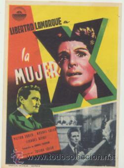 Cine: La Mujer X. Sencillo de Cinedia.  Cine Vergara.  &iexcl;IMPECABLE!