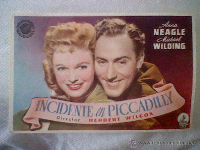 Cine: folleto mano ORIGINAL programa INCIDENTE PICCADILLY  SIN PUBLI - Foto 1