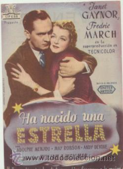  Foglietti di film di film antichi di cinema: Ha nacido una Estrella. Sencillo de Cifesa. Cine Avenida  1947.