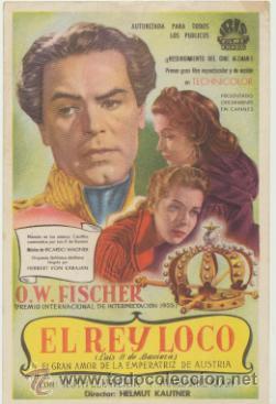 Folhetos de m&atilde;o de filmes antigos de cinema: El Rey Loco. Sencillo de Iris Films.