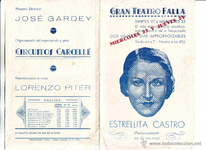 Cine: ESPECT&Aacute;CULO ESTRELLITA CASTRO A&Ntilde;OS 1940 - Foto 1
