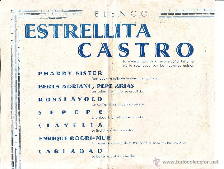 Cine: ESPECT&Aacute;CULO ESTRELLITA CASTRO A&Ntilde;OS 1940 - Foto 2
