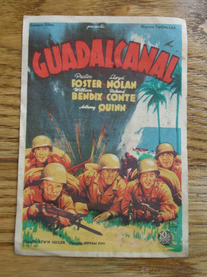 Cine: Programa de Mano . GUADALCANAL , Con Publicidad . - Foto 1