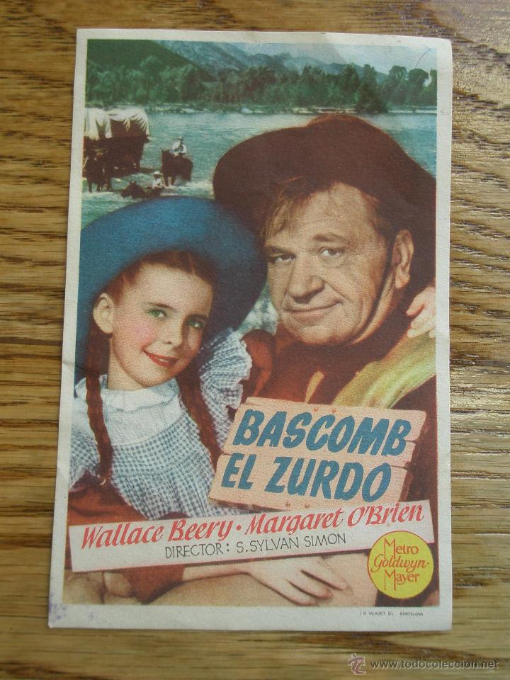 Cine: PROGRAMA DE MANO . BASCOMB EL ZURDO , SIN PUBLICIDAD . - Foto 1
