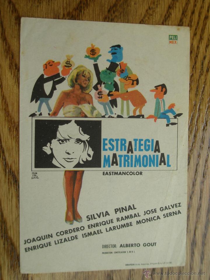 Cine: PROGRAMA DE MANO . ESTRATEGIA MATRIMONIAL . SIN PUBLICIDAD . - Foto 1