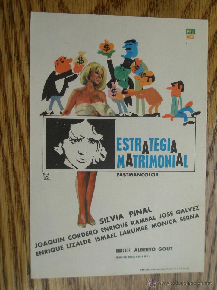 Cine: PROGRAMA DE MANO . ESTRATEGIA MATRIMONIAL . SIN PUBLICIDAD . - Foto 1