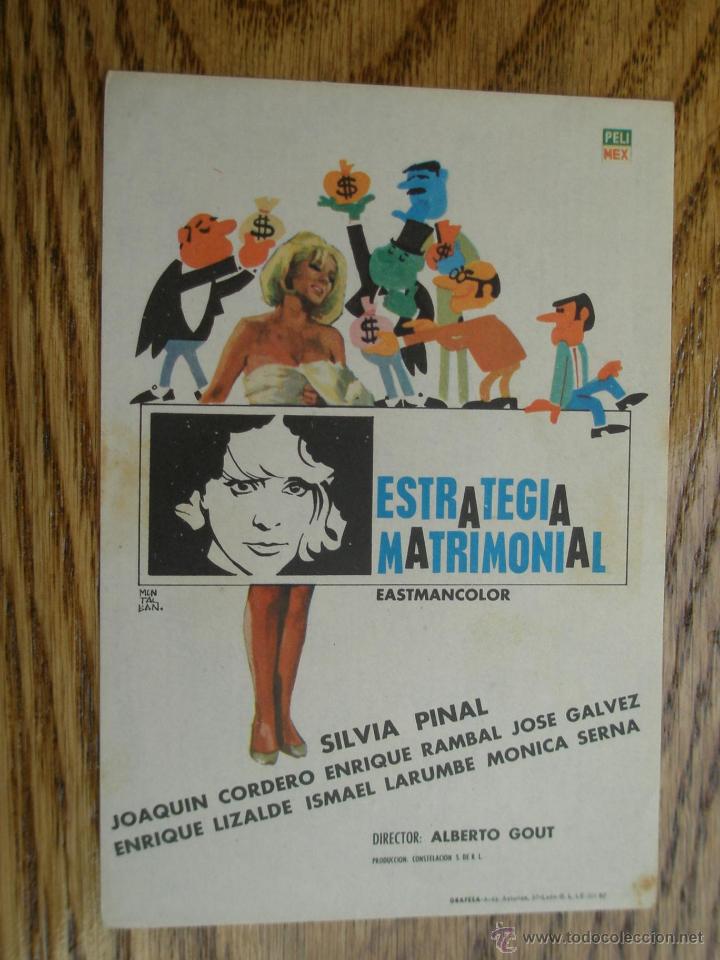 Cine: PROGRAMA DE MANO . ESTRATEGIA MATRIMONIAL . SIN PUBLICIDAD . - Foto 1
