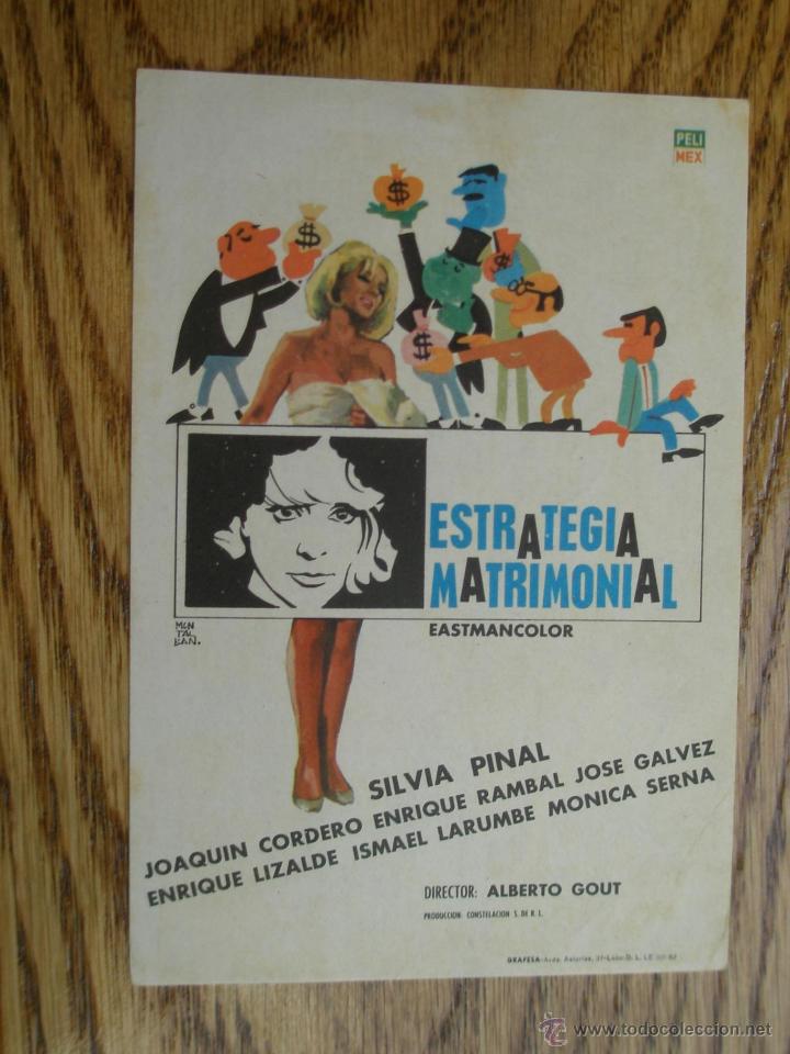 Cine: PROGRAMA DE MANO . ESTRATEGIA MATRIMONIAL . SIN PUBLICIDAD . - Foto 1