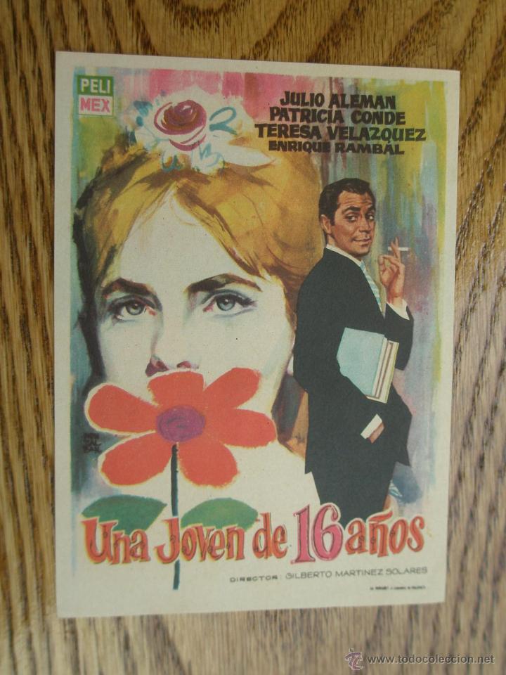Cine: PROGRAMA DE MANO . UNA JOVEN DE 16 A&Ntilde;OS , SIN PUBLICIDAD , - - Foto 1