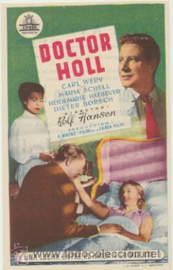 Folhetos de m&atilde;o de filmes antigos de cinema: Doctor Holl. Sencillo de Cifesa.  Cine Avenida - Seo de Urgel . &iexcl;IMPECABLE!