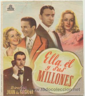 Cine: Ella,&eacute;l y sus Millones. Doble de Cifesa. - Foto 1