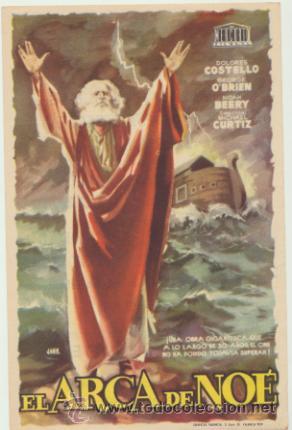  Foglietti di film di film antichi di cinema: El Arca de No&eacute;. Sencillo de Mercurio. Coliseo Equitativa  1959.