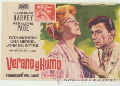 Foglietti di film di film antichi di cinema: Verano y Humo. Sencillo de Mercurio. Cines Fortuny y Bah&iacute;a - Blanes.
