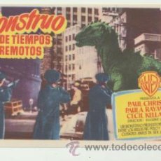  Flyers Publicitaires de films Anciens: EL MONSTRUO DE LOS TIEMPOS REMOTOS. SENCILLO DE WB. ¡IMPECABLE!. Lote 45356793