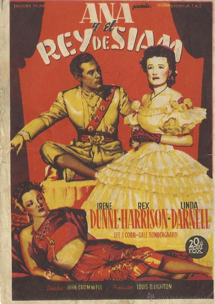 Cine: Programa de mano de la pel&iacute;cula Ana y el Rey de Siam de John Cromwell. - Foto 1