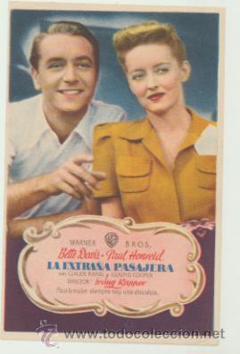  Foglietti di film di film antichi di cinema: La extra&ntilde;a pasjera. Sencillo de WB.  &iexcl;IMPECABLE!