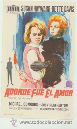 Foglietti di film di film antichi di cinema: Adonde fu&eacute; el Amor. Sencillo de Mercurio.