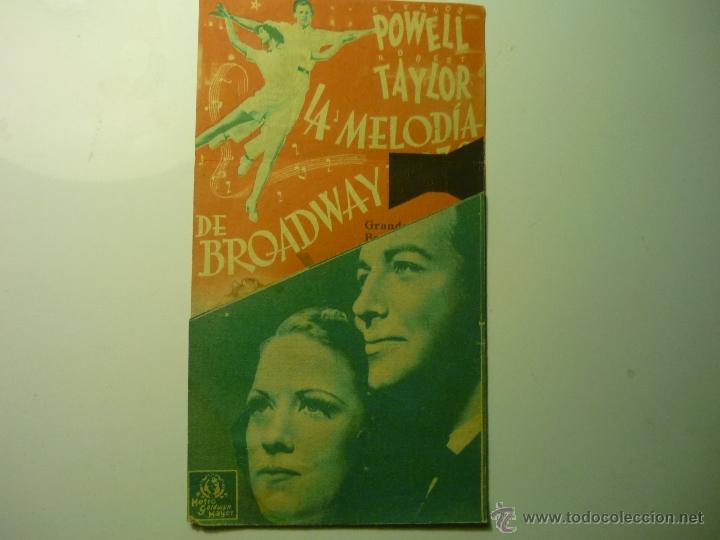 Cine: programa doble la melodia de broadway .-robert taylor - Foto 1