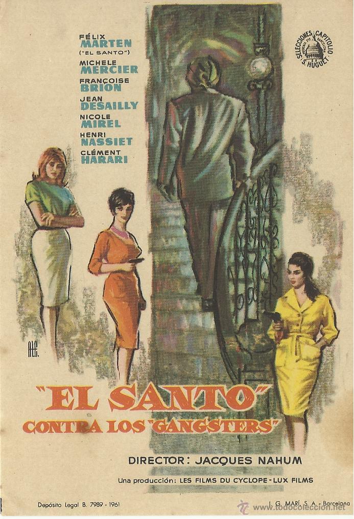 Cine: Programa de mano de la pel&iacute;cula El Santo contra los gangsters. - Foto 1