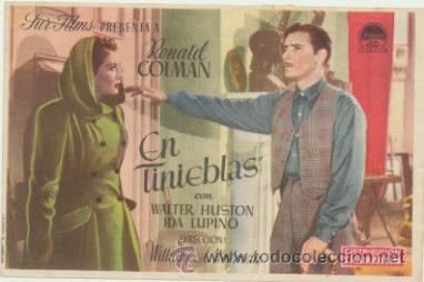  Foglietti di film di film antichi di cinema: En Tinieblas. Sencillo de Chamart&iacute;n.